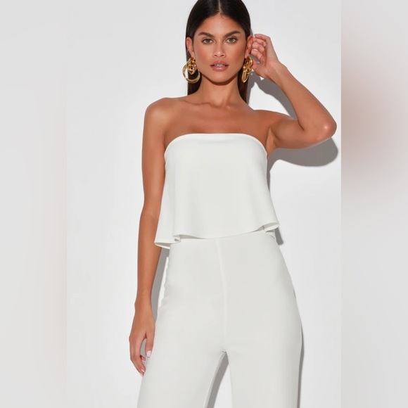 Lulu’s White Jumpsuit Size XS - Picture 2 of 6